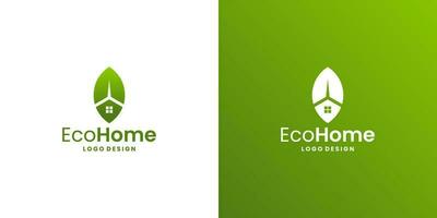 eco home logo design. vector illustration.