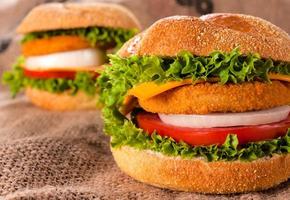 Big and juicy fish-burger photo