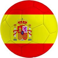Football ball with Spain flag photo
