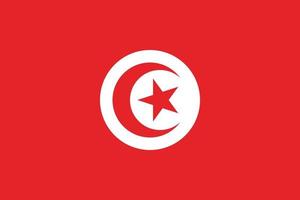 Flag of Tunisia.National flag of Tunisia free Vector