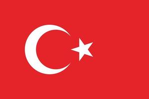 Flag of Turkey.National flag of Turkiye free Vector