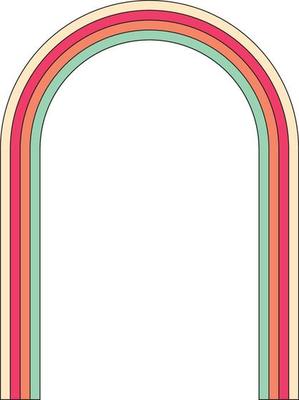 illustration vector graphic of retro groovy portal icon