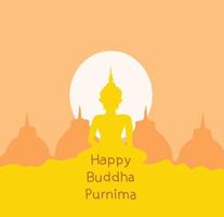 Happy buddha purnima illustartion vector