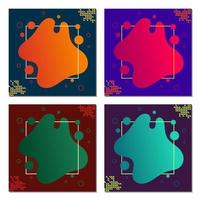 Abstract Colorful Liquid Background Set vector