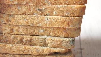 bread with mildew. Spoiled products video