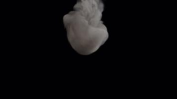 Smoke dropping isolated on alpha background video