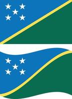 ondulación bandera de Salomón islas Salomón islas bandera en blanco antecedentes. plano estilo. vector