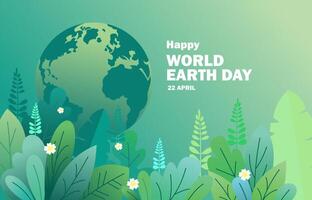 earth day poster, first day, Mother Earth, nature, trees, with a plant collection design on a soft earth background vector