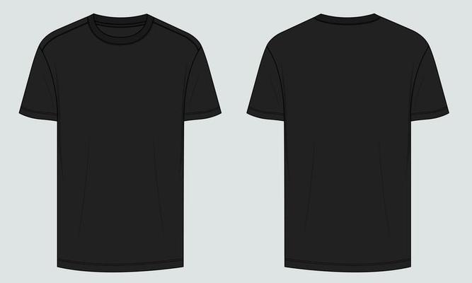 Black T Shirt Mock Up Vector Art, Icons, and Graphics for Free Download