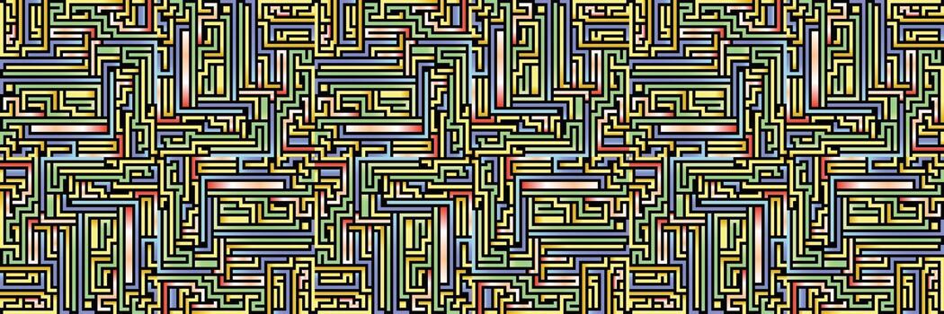 Gradient Labyrinth Pattern vector