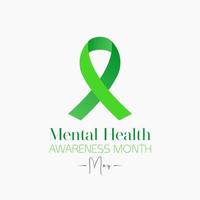 mental salud conciencia mes es observado cada año en mayo. mayo es nacional mental salud conciencia mes. vector modelo para bandera, saludo tarjeta, póster con antecedentes. vector ilustración.