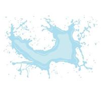 big liquid splash with splatter vector