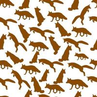 seamless pattern with foxes vector