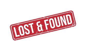 Lost And Found Rubber Stamp Seal Vector