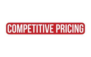 Red Competitive Pricing Rubber Stamp Seal Vector