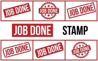 Job Done Rubber Stamp set Vector