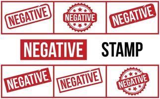 Negative Rubber Stamp set Vector