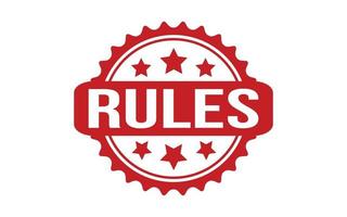 Rules Rubber Stamp Seal Vector