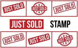 Just Sold Rubber Stamp set Vector