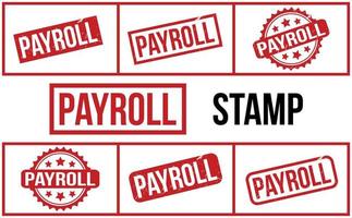 Payroll Rubber Stamp Set Vector