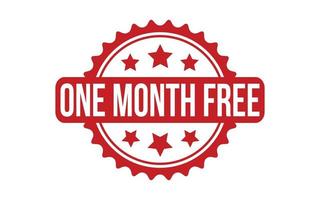 One Month Free Rubber Stamp Seal Vector