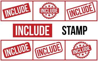 Include Rubber Stamp set Vector