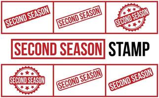 Second Season Rubber Stamp Set Vector