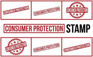 Consumer Protection rubber grunge stamp set vector