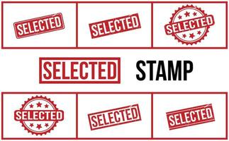 Selected Rubber Stamp Set Vector