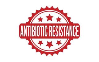 Antibiotic resistance rubber grunge stamp seal vector