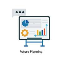 Future Planning Vector Flat Icons. Simple stock illustration stock