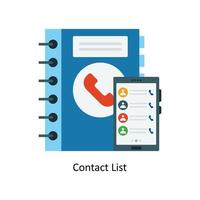 Contact List Vector Flat Icons. Simple stock illustration stock