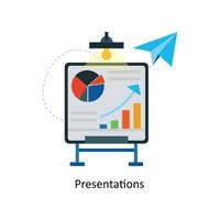 Presentations Vector Flat Icons. Simple stock illustration stock