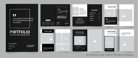 Architecture portfolio or portfolio design template or project portfolio vector