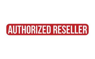 Red Authorized reseller Rubber Stamp Seal Vector