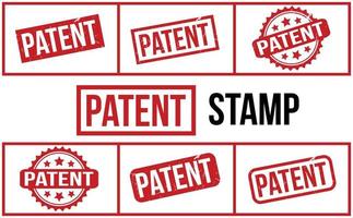 Patent Rubber Stamp Set Vector