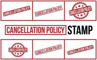 Cancellation Policy rubber grunge stamp set vector