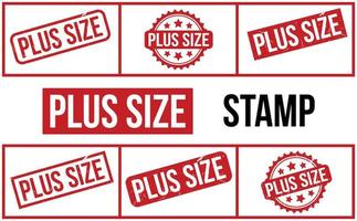 Plus Size Rubber Stamp set Vector