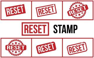 Reset Rubber Stamp Set Vector