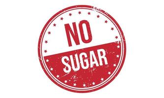 No Sugar Rubber Stamp Seal Vector