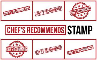 Chefs recommends Rubber Stamp Seal Vector