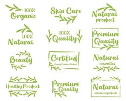 Organic food, natural product, healthy life and farm fresh for food and drink promotion. vector