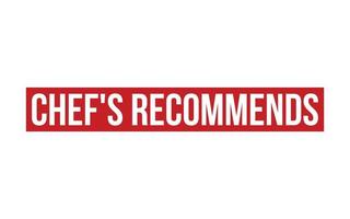 Chefs recommends Rubber Stamp Seal Vector