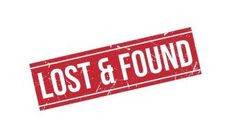 Lost And Found Rubber Stamp Seal Vector