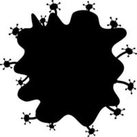 Vector silhouette of bacteria virus on white background