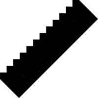 Vector silhouette of stairs on white background