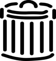 Vector silhouette of trash disposal on white background