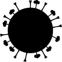 vector silueta de bacterias virus en blanco antecedentes
