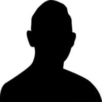 Vector silhouette of man on white background