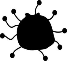 Vector silhouette of bacteria virus on white background